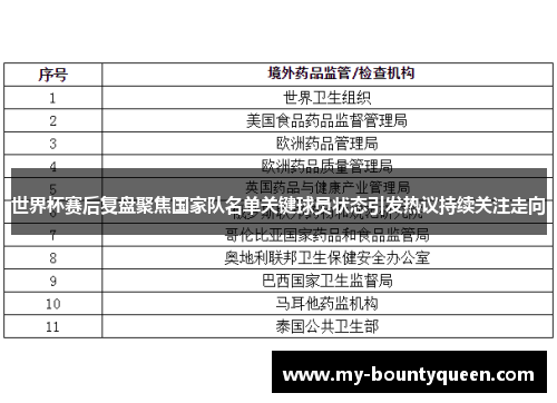 世界杯赛后复盘聚焦国家队名单关键球员状态引发热议持续关注走向 世界杯赛后复盘聚焦国家队名单关键球员状态引发热议持续关注走向